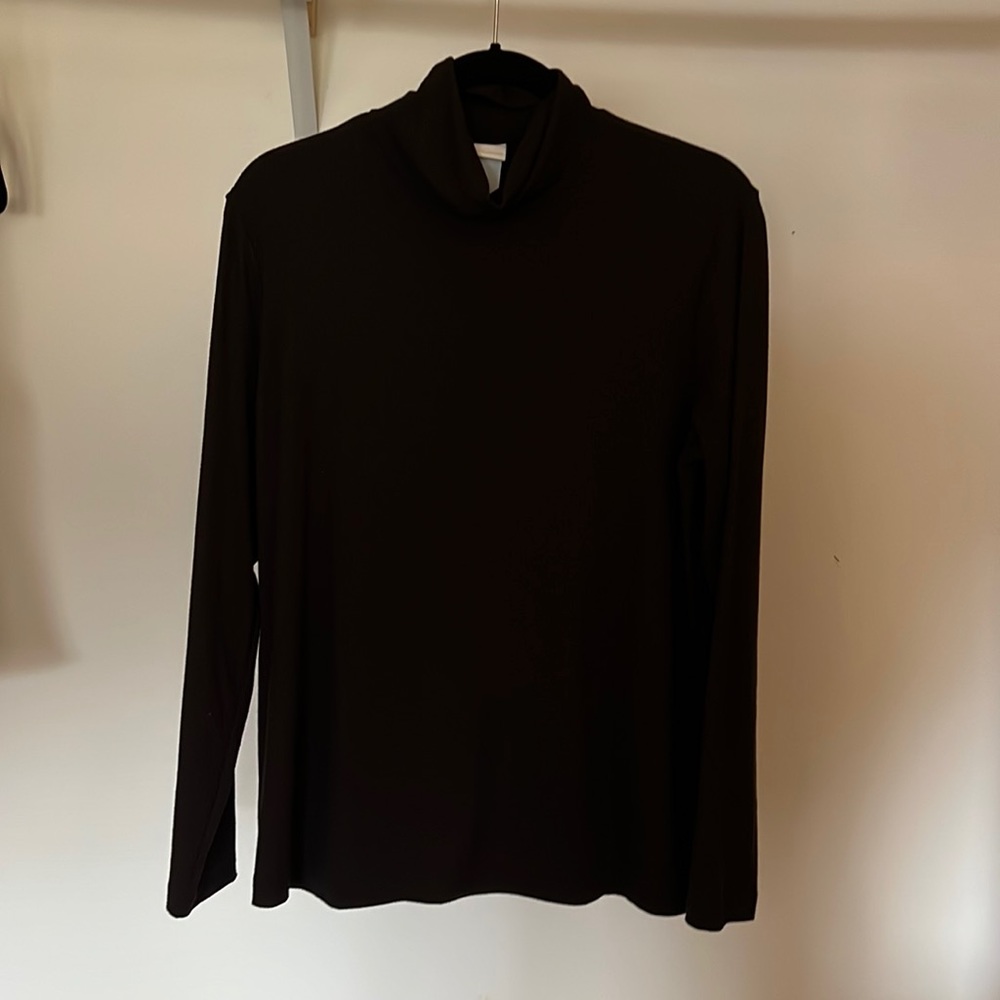 Black Ribbed Turtleneck